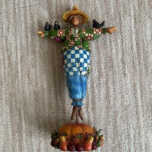 Jim Shore KEEPING WATCH 13" Figurine 4002856 Scarecrow Crow Pumpkin Harvest